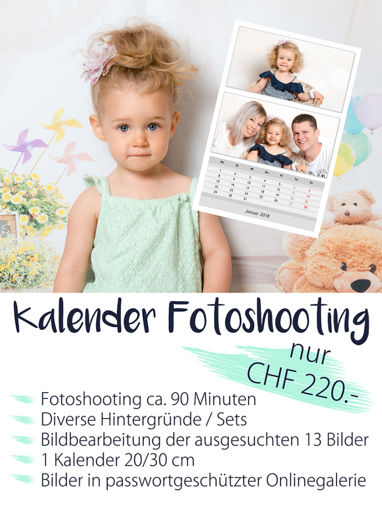 Aktion Kalender-Fotoshooting